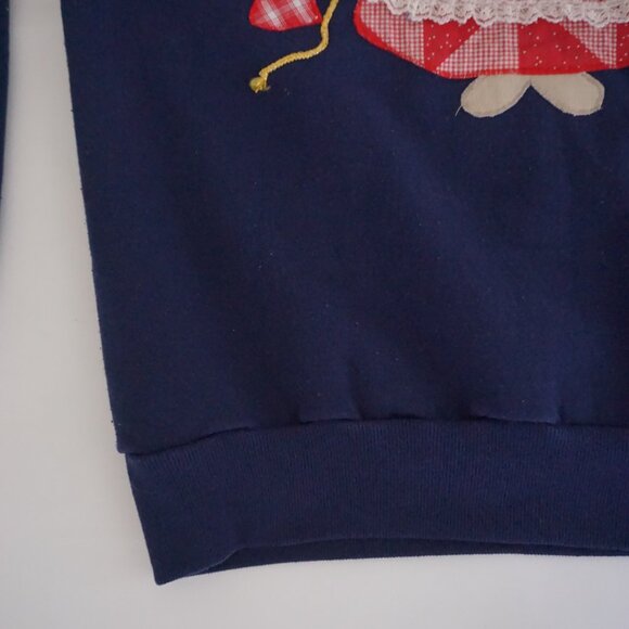 Vintage Jerzees Angel Lace Wings Patchwork Hearts Star Applique Sweatshirt L - Picture 6 of 10